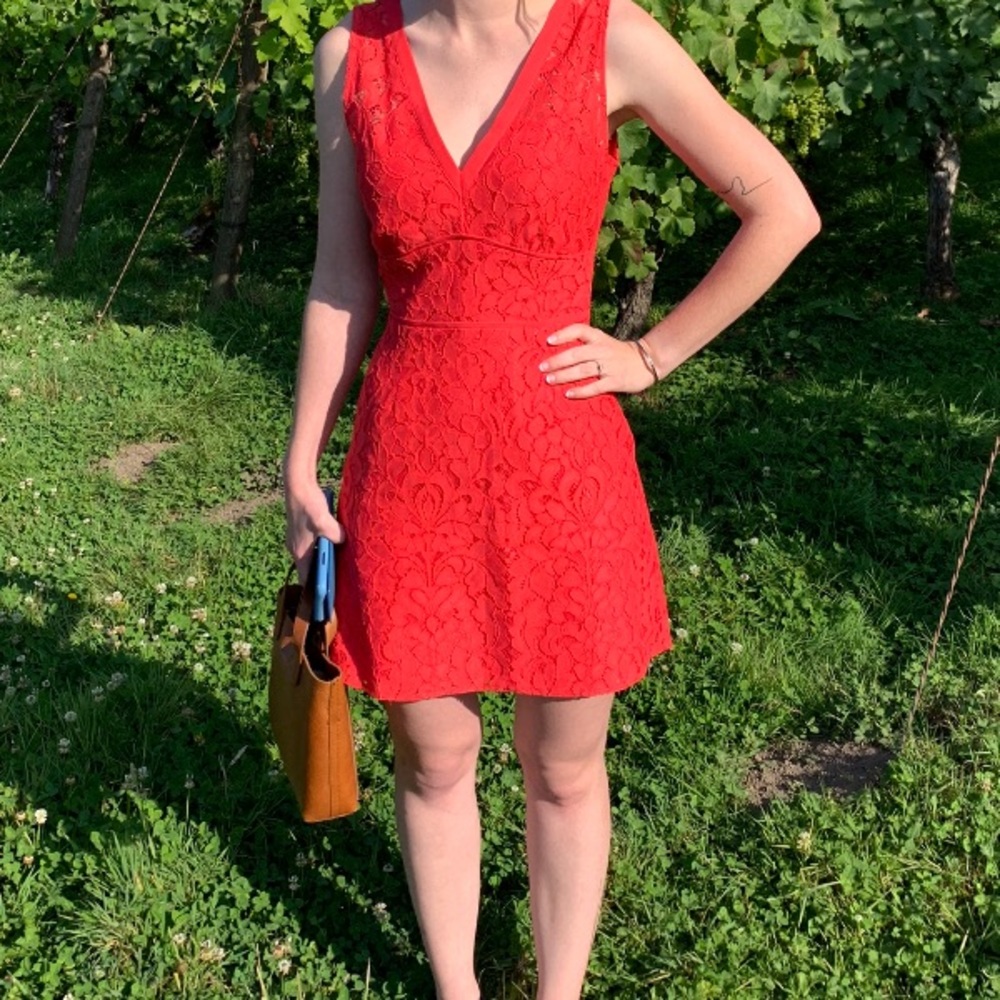 BB Dakota Red Lace Dress